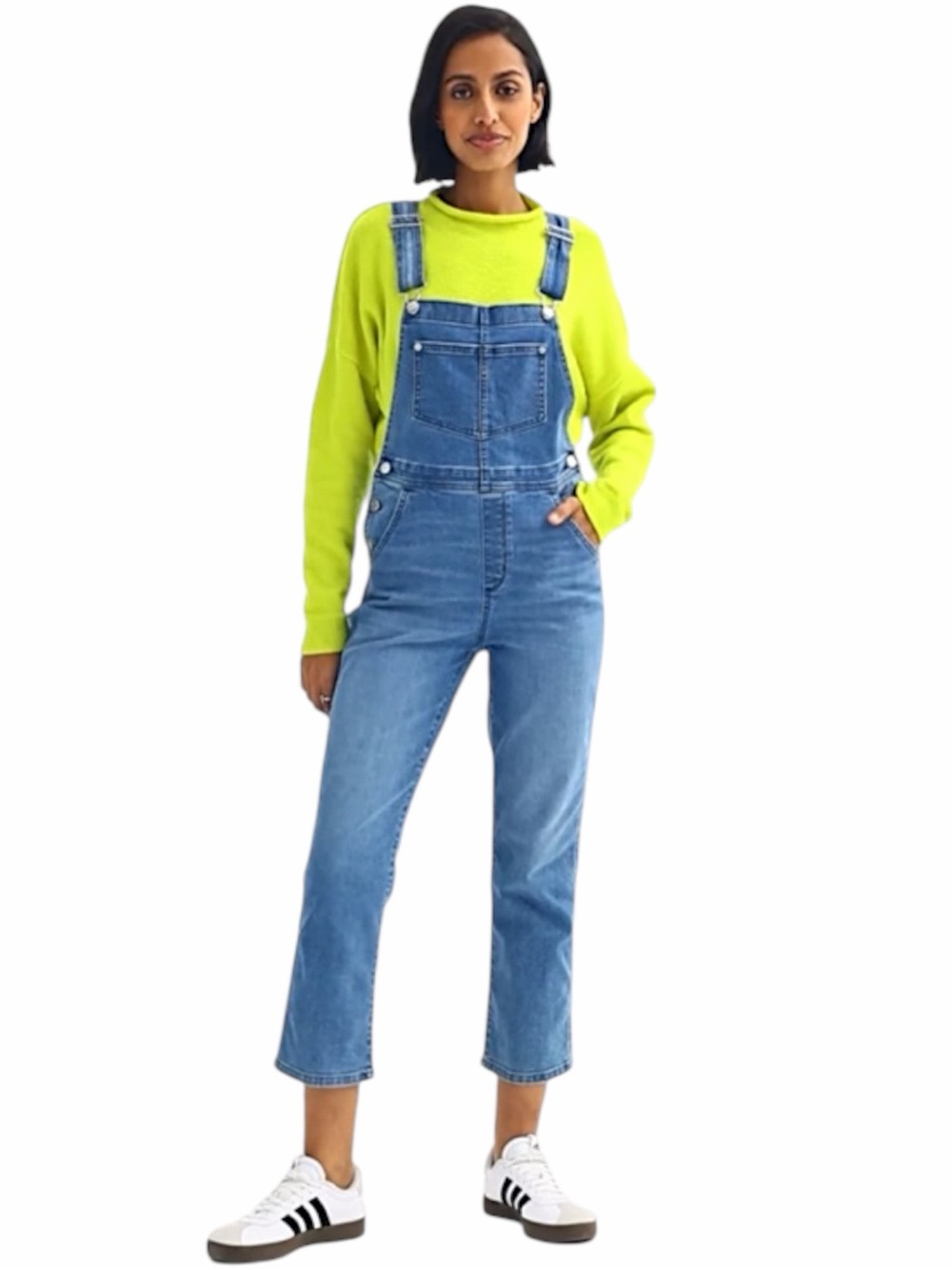 Sonoma Goods For Life Cropped Denim Overalls XS NEW